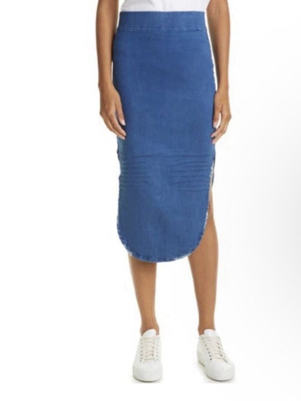 Frank & Eileen Women’s Unforgettable Denim Skirt 1977 Wash Midi Blue Sz 4